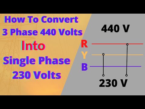 How To Convert 3 Phase 440 Volts Into Single Phase 220 Volts - YouTube