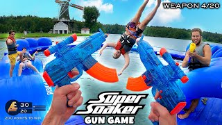 SUPER SOAKER GUN GAME | Non Nerf Edition Battle!