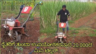 ಕಳೆ ತೆಗೆಯುವ ಯಂತ್ರದ ಉಪಯೋಗಗಳು .Heavy duty mini tiller uses/Guru farming.