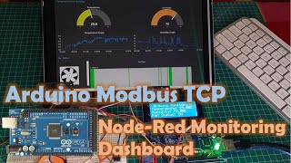 Temperature \u0026 Humidity Node-Red Monitoring Dashboard from Arduino Modbus TCP