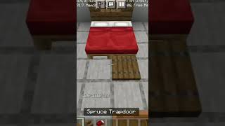 Simple RED BED DESIGN For Minecraft #minecraftshorts