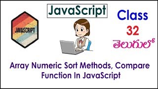 Array Numeric Sort Methods In JavaScript Training Videos Telugu 32 Compare Function I Tutorial 4311
