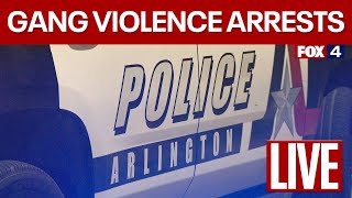 Arlington PD & FBI announce gang violence arrests