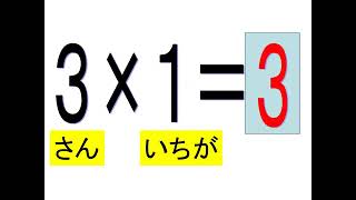 小２年　算数科【かけ算はやおぼえ（3 の段）】