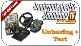 SAITEK LS15 LENKRAD UNBOXING + TEST - LANDWIRTSCHAFT SIMULATOR 15 GOLD ADDON ★Lenkrad Cam Gameplay