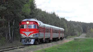 DMU DR1A-283 with a special train / Дизель-поезд ДР1А-283 со специалным поездом