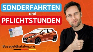 Pflichtstunden und Sonderfahrten in der Fahrschule