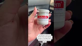 Face Basting using Sudocrem✨ #skincare #shorts