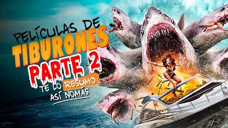 3 Películas De Tiburones | Tiburón Con 5 Cabezas y El Tiburón De Arena | #TeLoResumo