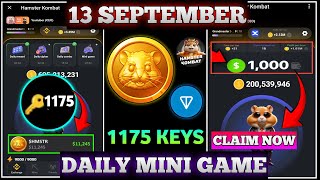 Master Key Puzzle 13 September 🔑|Hamster Key Unlock|Hamster Kombat Mini game 13 September|Today Key