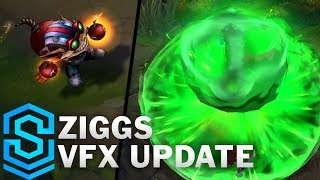 Ziggs Visual Effect Update Comparison -  All Affected Skins | League Of Legends