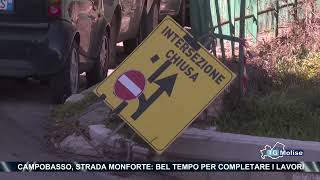 Campobasso, strada Monforte: bel tempo per completare i lavori