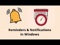 How to set the reminders and Notifications on Windows Computer