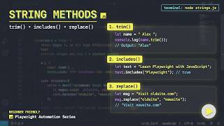 Day 2 – Video 13: JavaScript Introduction to Strings 🚀 | trim(), replace(), includes()