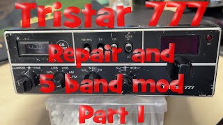 EP 112 - Tristar 777 SSB CB radio - 5 band mod and front decal/repair. Part 1