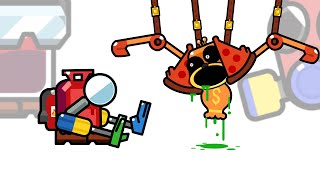 Mini Crewmate Kills Emoji Poppy Playtime 3 Characters | Among Us