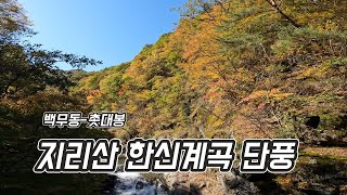 지리산 한신계곡 단풍시작 | 3계절 한번에 | 2024-10-24