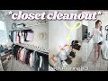 *HUGE* summer closet cleanout 2024 ✨🤍 | decluttering + organizing my entire closet