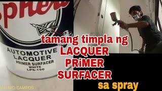 tamang timpla ng automotive lacquer primer surfacer sa spray