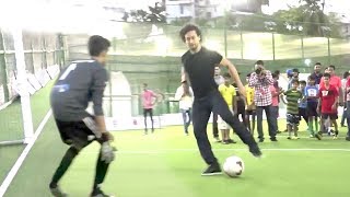 Tiger Shroff's AMAZING Football STUNTS In Public