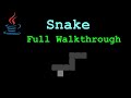 Creating a snake game in Java - Full Walkthrough