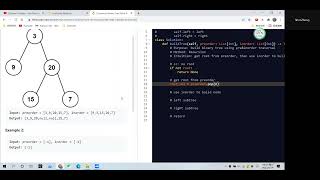 Leetcode 105. Construct Binary Tree from Preorder and Inorder Traversal. Recursion. Python