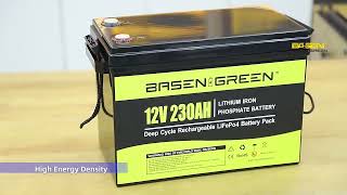 Basen 12V 100Ah \u0026 230Ah LiFePO4 Battery Pack Deep Cycle Times