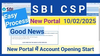 SBI KIOSK New Update New Portal Me Account Opening Process SBI CSP