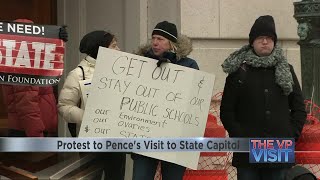 Protest to Pence's Visit to State Capitol