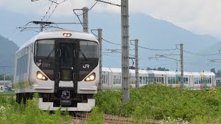 E257系長モトM108編成 回8356Mあずさ55号返却回送 信濃常盤-安曇沓掛間