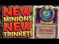 NEW Card Reveals! New Mechanic: TRINKETS! | Hearthstone Battlegrounds