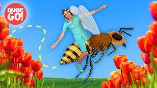 Tiny Danny Rides a Bee! 🐝 | Gardening | Learning Video for Kids | Danny Go!