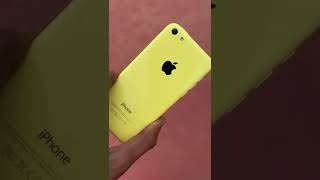 Yellow iPhone 5c walkman player, ios 10