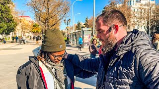 Street preaching in Madrid, Spain | English and Spanish