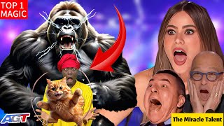 Unbelievable Prodigy Miracle Magic by Magician and Gorilla on America's Got Talent | Magic Audition