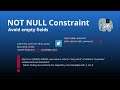 NOT NULL Constraint – SQL Crash Course For Beginners – Learn SQL with PostgreSQL