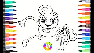 Mommy Long Legs Coloring Pages ( Poppy Playtime ) Song: Syn Cole - Gizmo [NCS Release] #huggywuggy