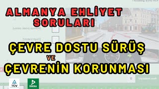 Çevre Dostu Sürüş | Çevrenin Korunması | Almanya Ehliyet Sınavı Soruları