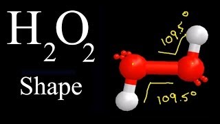 H2O2 Molecular Geometry / Shape and Bond Angles (see descp. for precise angles)