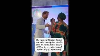 Prince Harry and Meghan Markel dancing to a Nigerian song