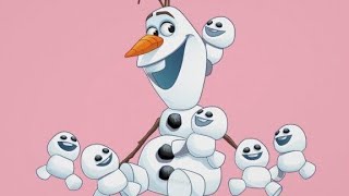 Olaf cuteness || Olaf and baby snow man playing in frozen lake