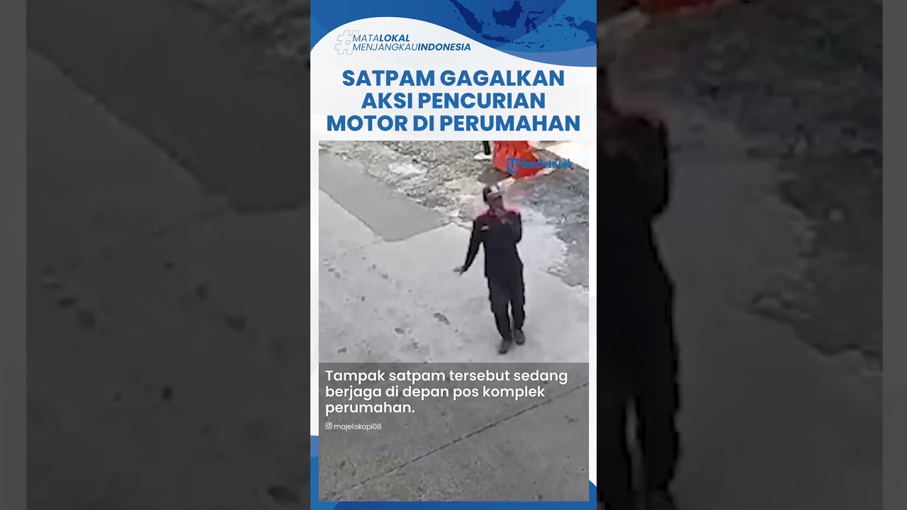 Viral Video Satpam Perumahan Di Bandung Gagalkan Pencurian Motor ...