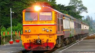 SRT. ชมรถไฟสายใต้หลากหลายขบวนกับแสงยามเย็นที่สถานีรถไฟชุมทางบ้านทุ่งโพธิ์ Banthungpho Station