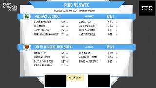 Riddings CC 2nd XI v South Wingfield CC 3rd XI