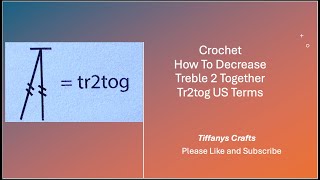 Crochet Easy How to Decrease TR2TOG Treble 2 Together 4k