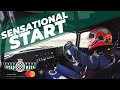 Epic lightweight E-type race start onboard with Alex Brundle | Goodwood SpeedWeek 2020