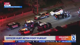 Officer injured in North Hollywood