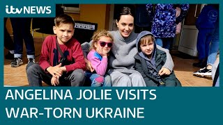 Angelina Jolie 'humbled to witness courage of Ukrainians' as she visits war-torn country | ITV News