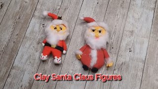 How to Make Two Santa Claus Figures with Clay /  Clay Santa Claus #diy #coolideas  #christmas #clay