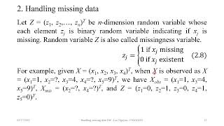 Handling missing data with expectation maximization algorithm